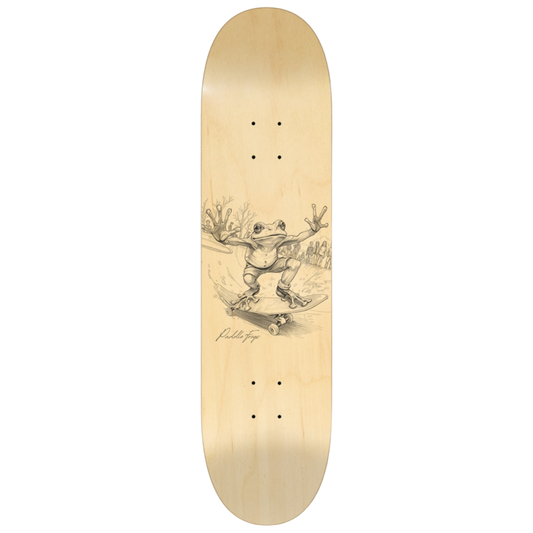 Sketched Frogs 8.25 | Premium Skateboard Deck Paddle Frogs™ pro skate shop on a transparent background