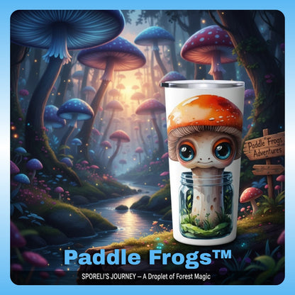 Sporeli (mushroom in a jar) Stainless Steel Tumbler Mushroom Forest | Paddle Frogs