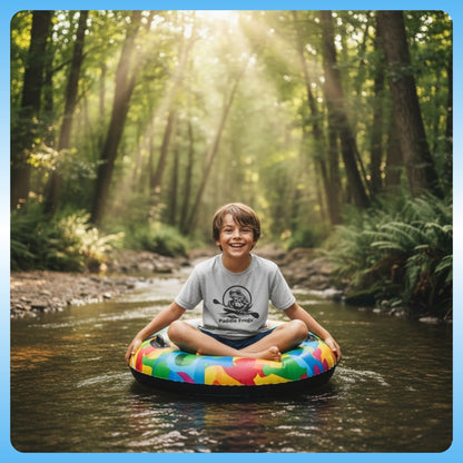 Sports Gray action shot - Kids Tee (Big Fit) 7 Colors | Paddle Frogs Kids