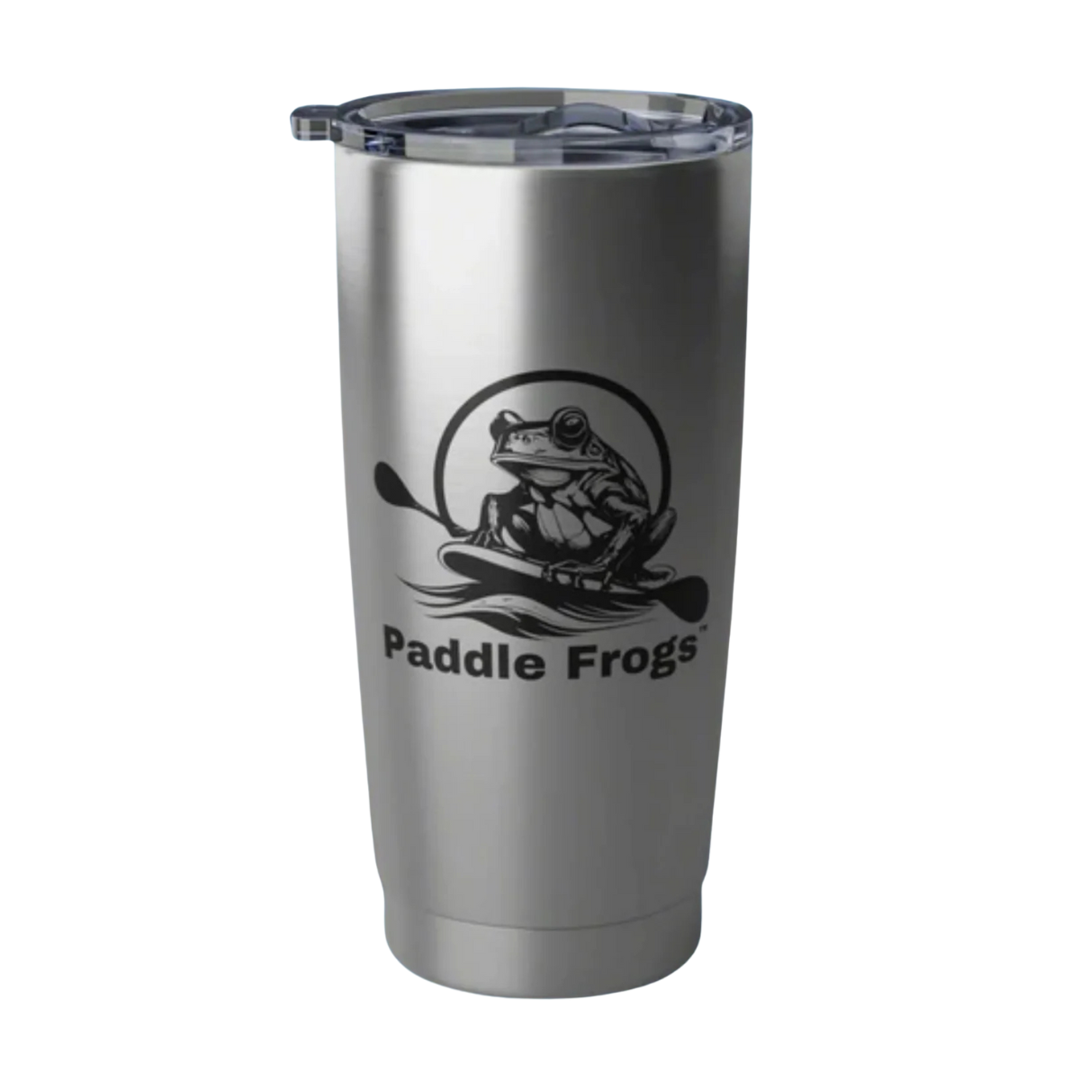 Stainless Steel Travel Tumbler | Paddle Frogs™ 20oz Silver
