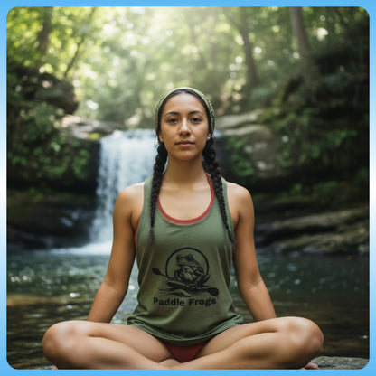 Summer Tank | Paddle Frogs™ Ladies' Fit - Solid Military Green color