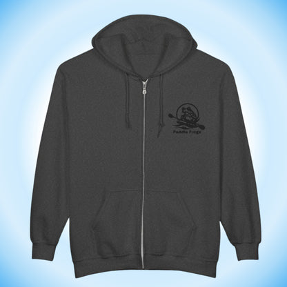 Super Strange | Full Zip Hooded Jacket Paddle Frogs™ skateboarder hoodie Dark Grey