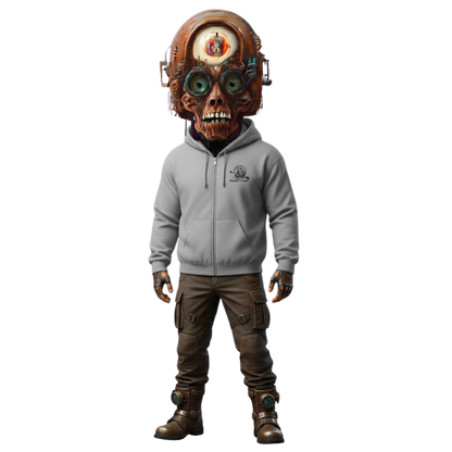 Super Strange | sport grey Full Zip Hooded Jacket | Paddle Frogs™ 