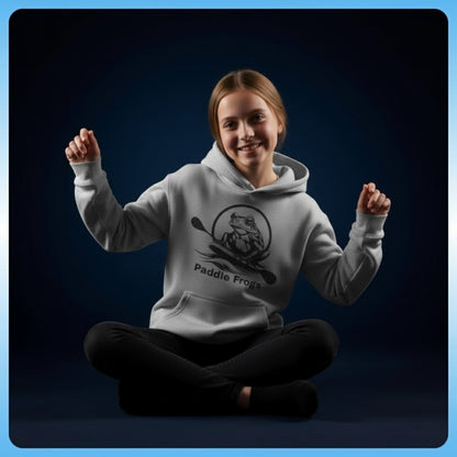 Super Strange | Youth Hooded Sweatshirt | Paddle Frogs™ Pavement Grey