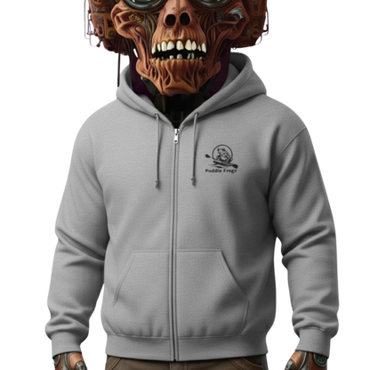Super Strange zip coat product image grey  | Paddle Frogs™ on a transparent background