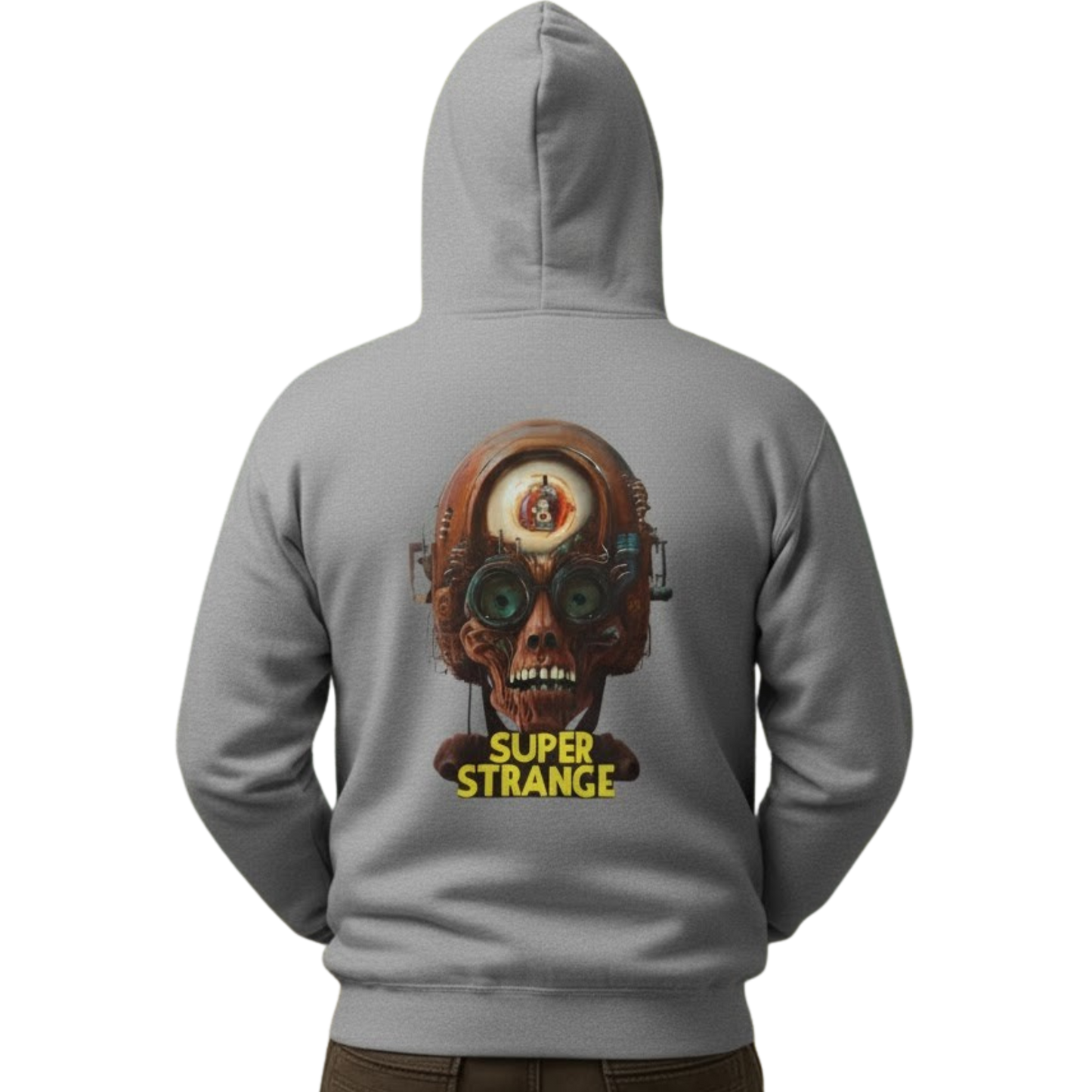 Super Strange zip up coat | Paddle Frogs™ sport grey Skater on a transparent background