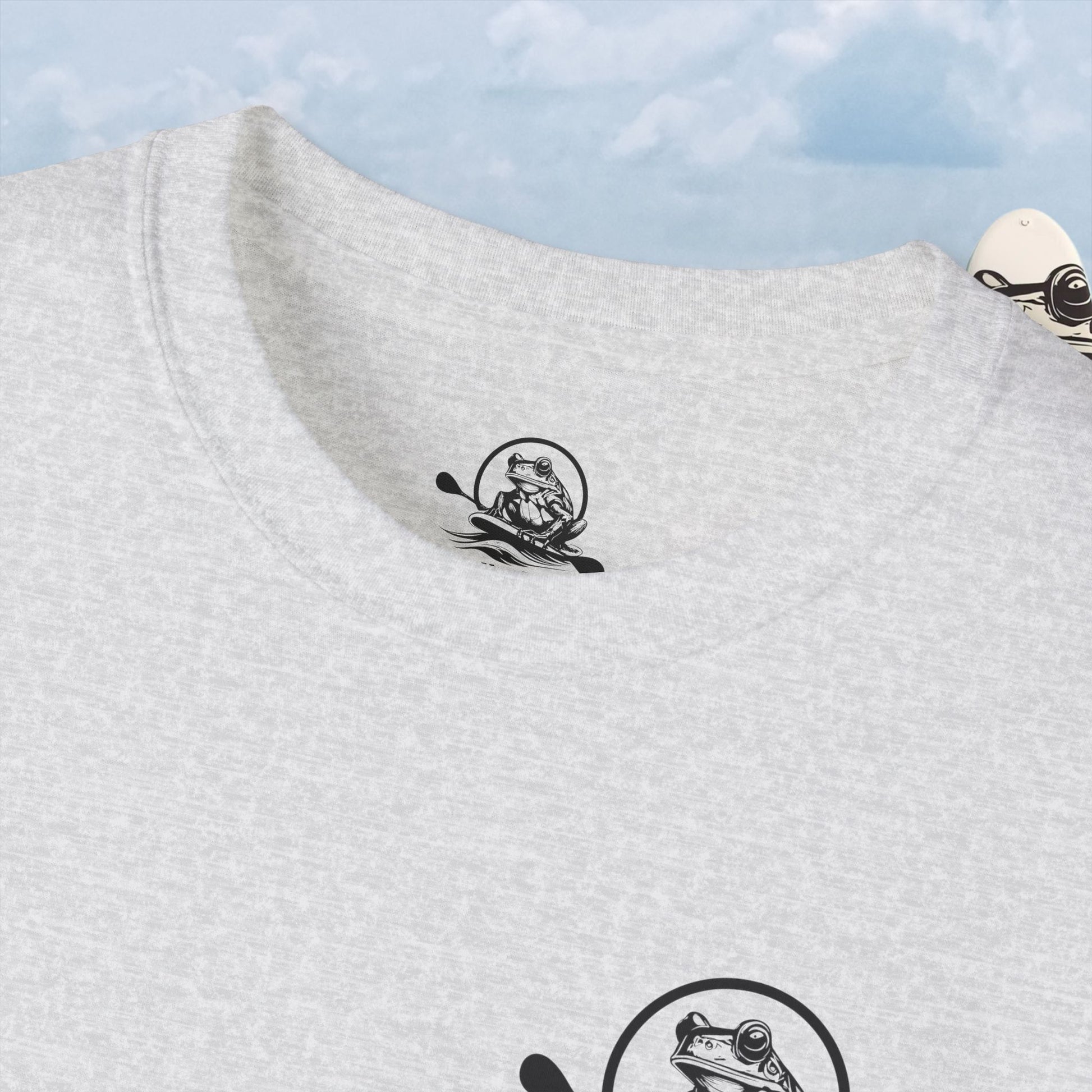 Tag less Grey Waterfall T-shirt Paddle Frogs Outdoor Gear 