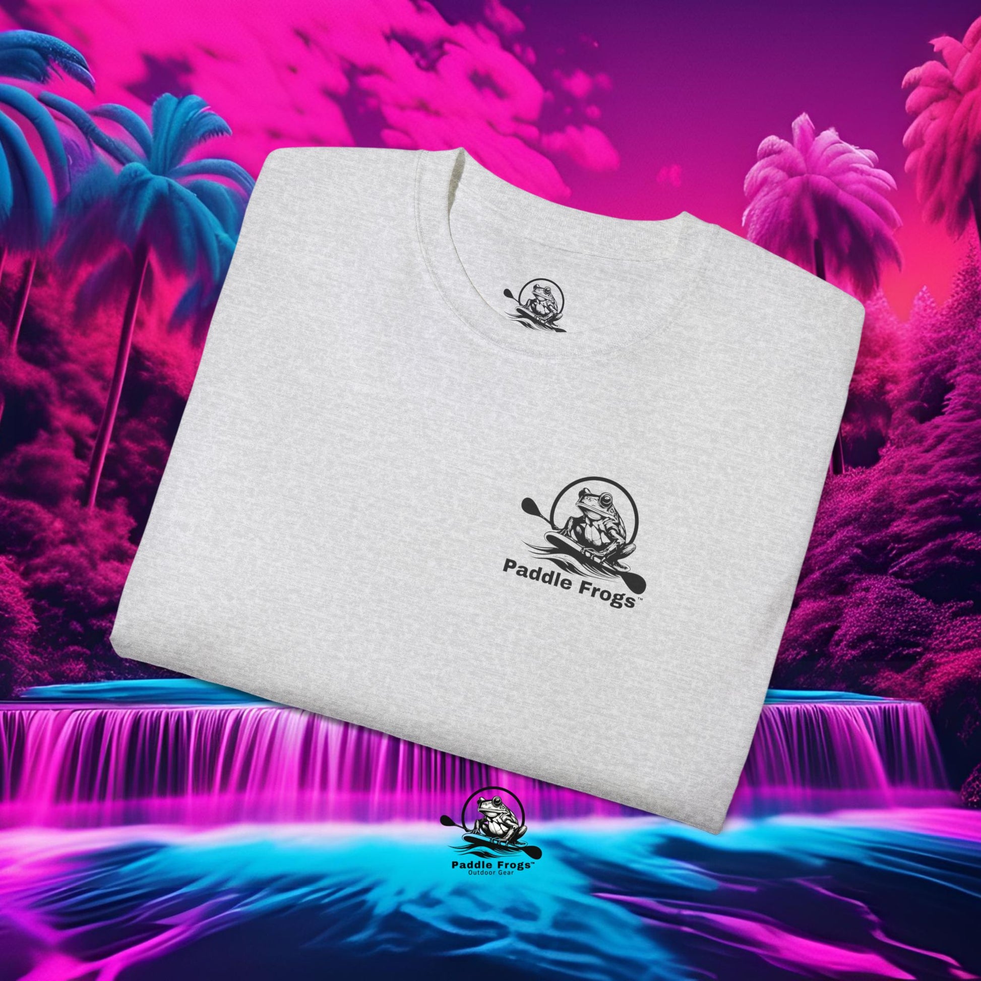 Tag less Grey Waterfall T-shirt Paddle Frogs Outdoor Gear wear