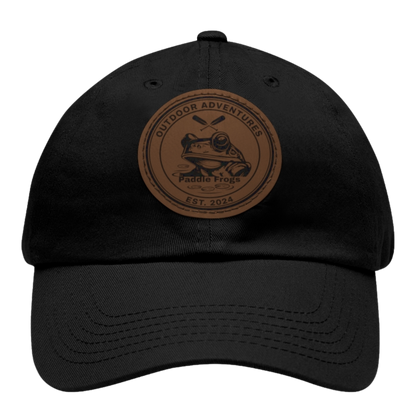 The Marsh Mariner's Cap: Paddle Frogs™ Black hat on a transparent background