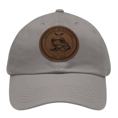 The Marsh Mariner's Cap: Paddle Frogs™ Grey color with brown patch on a transparent background