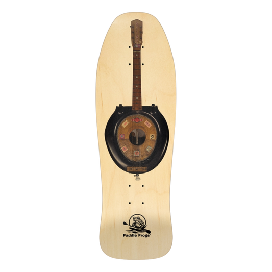 Toilet Bowl Guitar | Old-School Skate Deck | Paddle Frogs