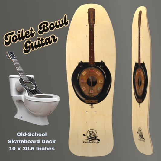 Toilet Bowl Guitar Old School Skateboard Deck by Paddle