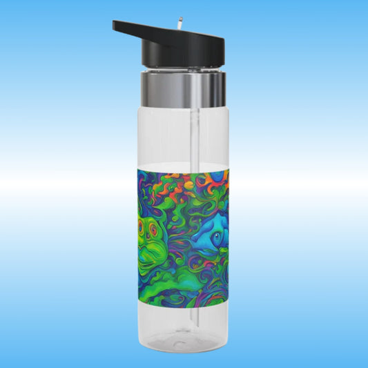 Trippin Over Frogs crystal Clear water bottle by Paddle Frogs