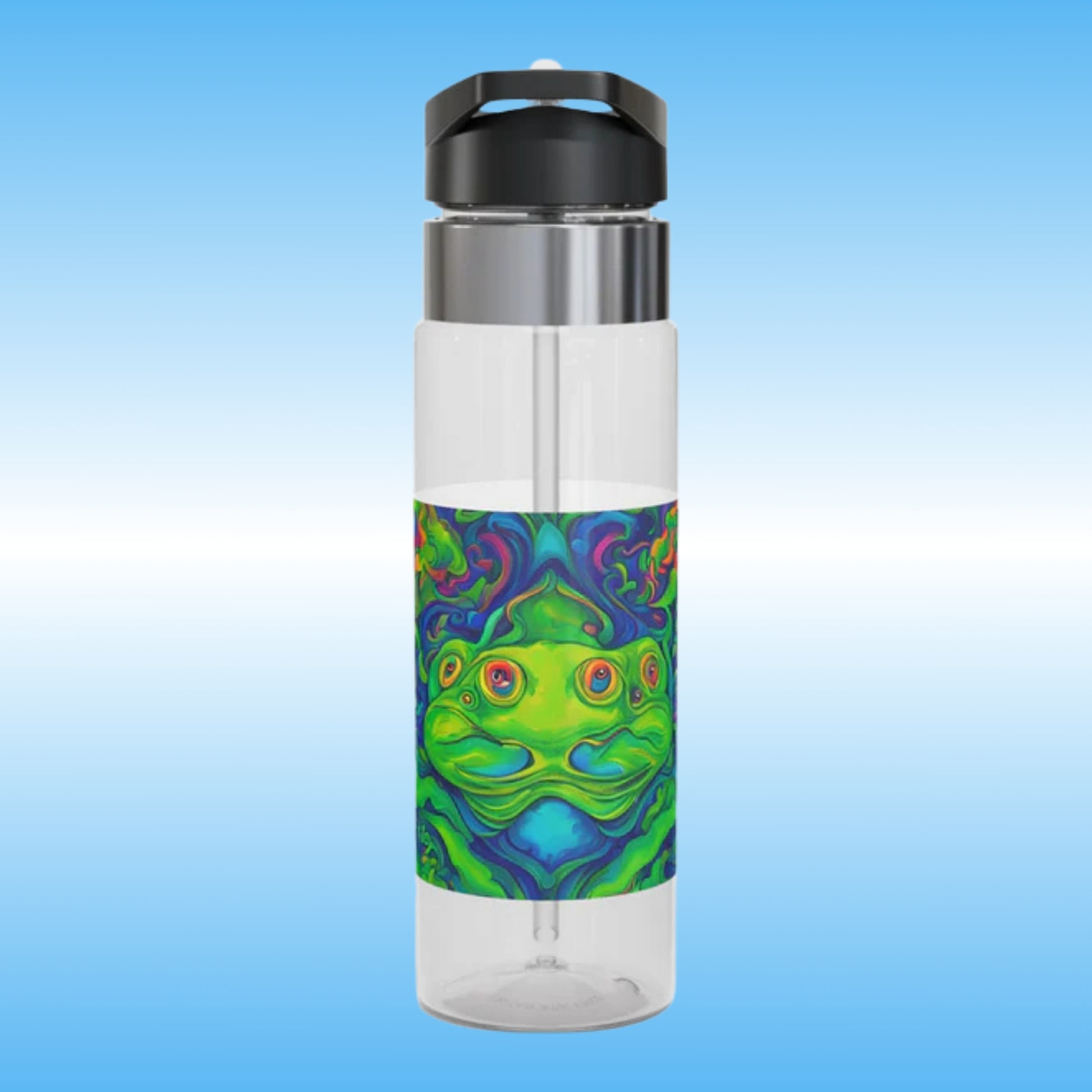 Trippin Over Frogs crystal Clear water bottle by Paddle Frogs