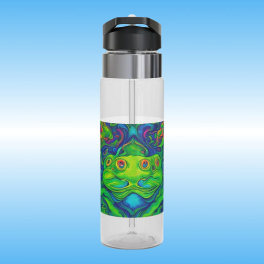 Trippin Over Frogs crystal Clear water bottle by Paddle Frogs