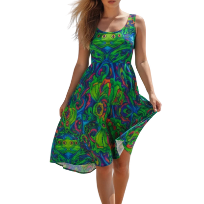 Trippin Over Frogs | Skater Sun & Festival Dress