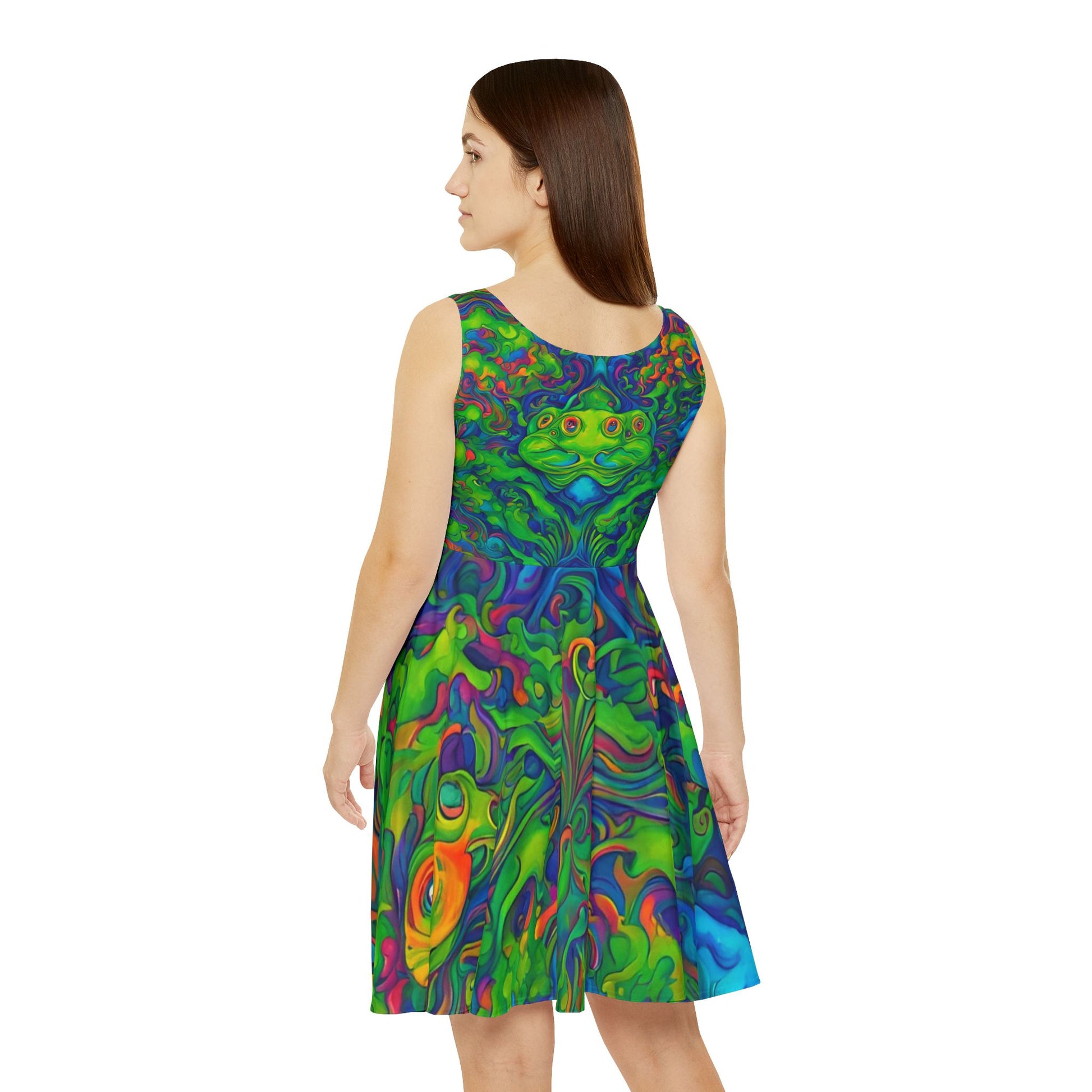 Trippin on Frogs Skater Dress Sundress Trippy