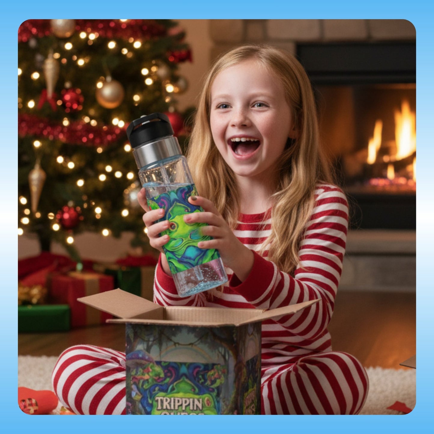 Trippin Over Frogs 20oz Water Bottle | Whimsical Nature Hydration