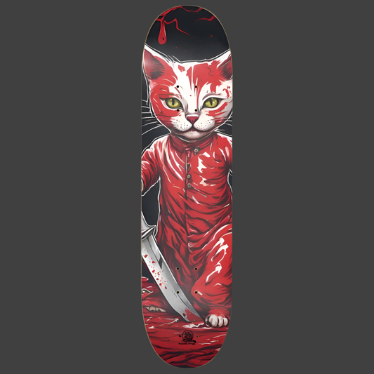 Unleash your inner feline with the Bloody Kitty popsicle cruiser skateboard deck by Paddle Frogs Outdoor Gear
