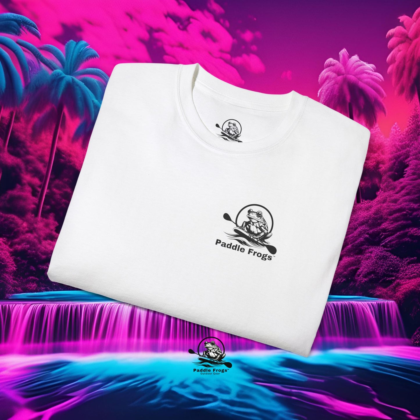 Waterfall White T-shirt Paddle Frogs Outdoor Gear Tag-less Tennessee family-owned