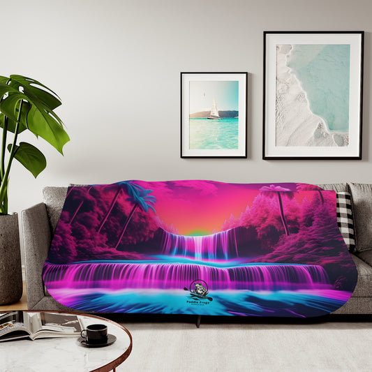 Waterfall blankets by Paddle Frogs Outdoor Gear multiple sizes for couch or bed Hot Pink and blue water beach cozy