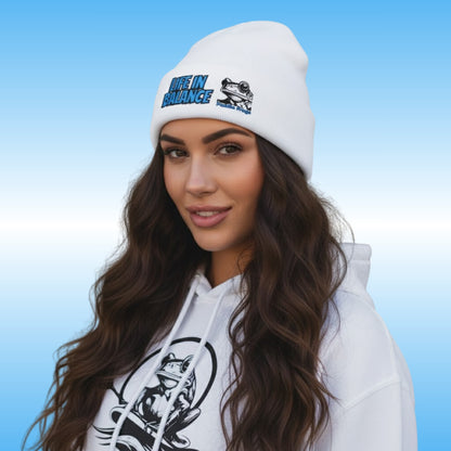 White - Life in Balance | The Wanderer's Anchor: Cuffed Beanie