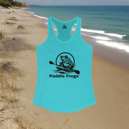 Women's Beach Blue - Paddle Frogs™ Racerback Tank Top