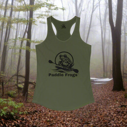Women's Camo Green - Paddle Frogs™ Racerback Tank Top