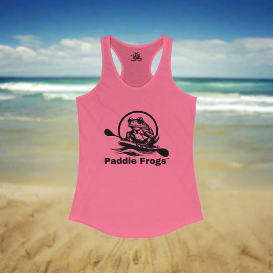 Women's HOT PINK - Paddle Frogs™ Racerback Tank Top