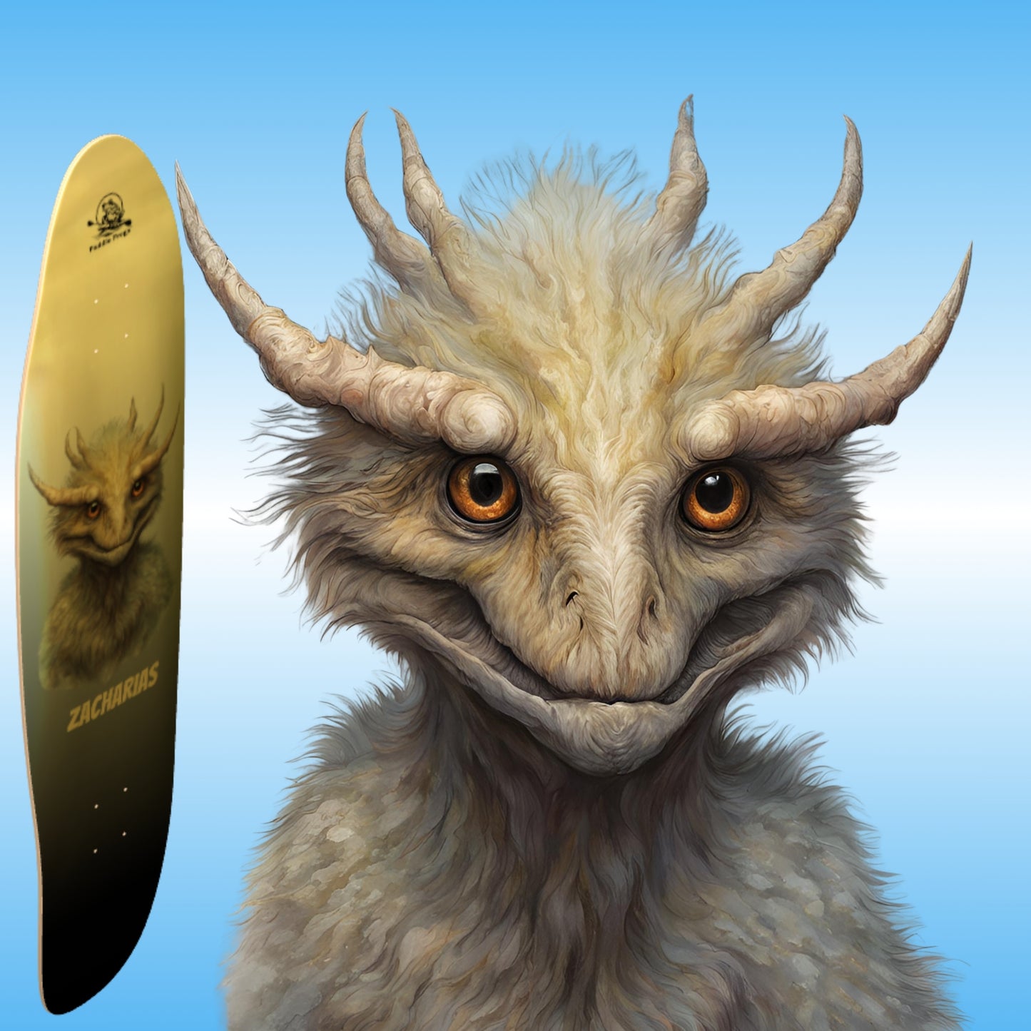Zacharias 40.5" Gold Longboard skateboard by Paddle Frogs™