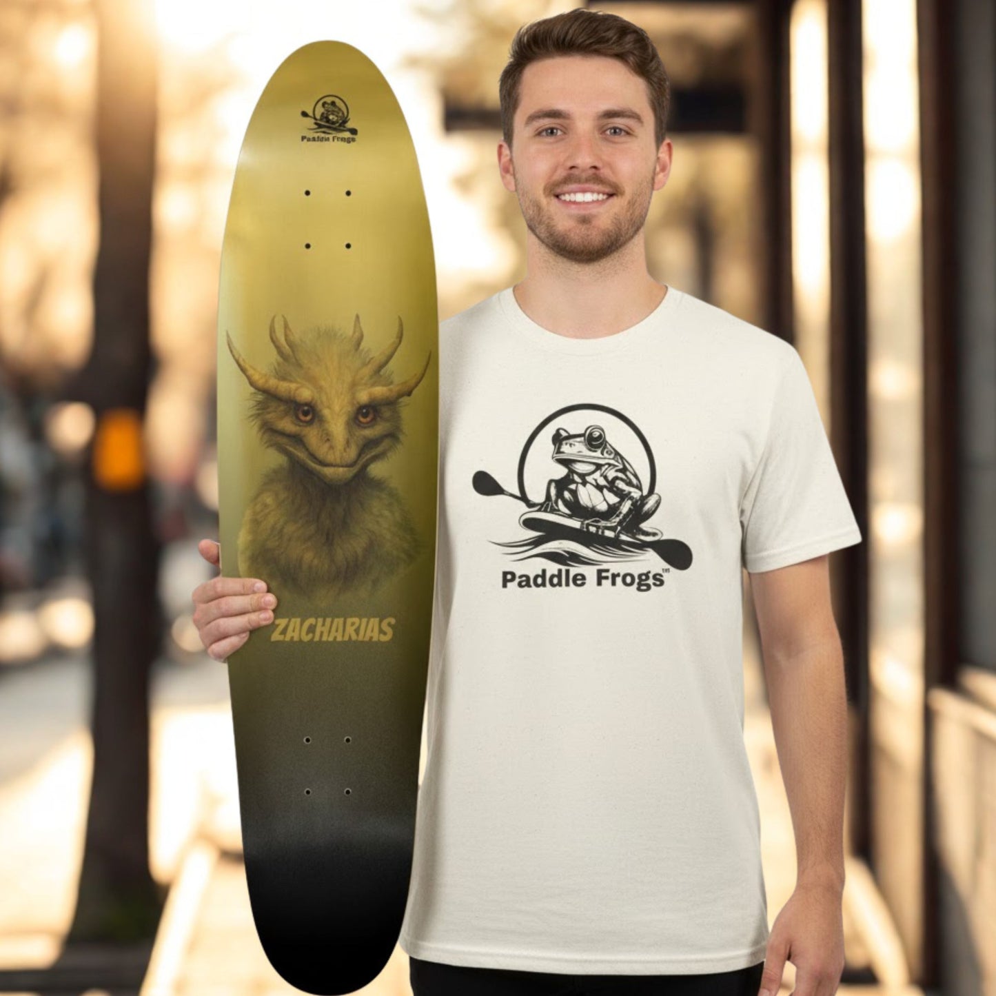 Zacharias | 40.5" Gold Longboard by Paddle Frogs™ 