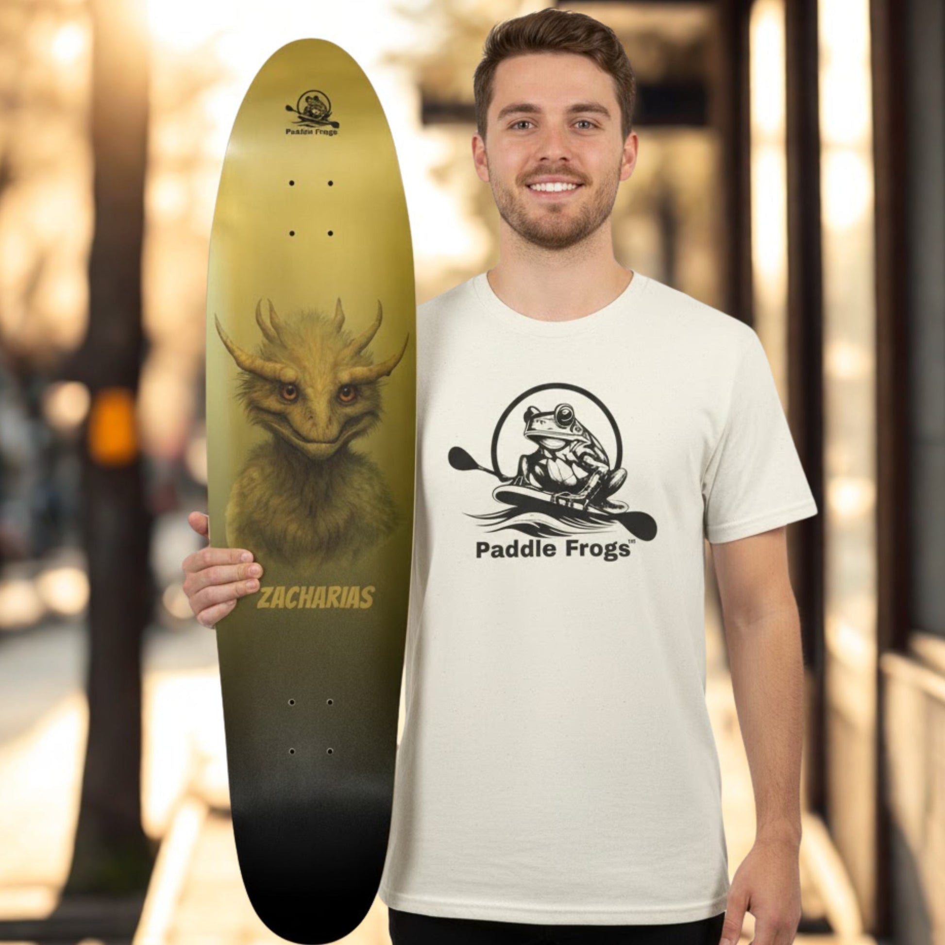 Zacharias | 40.5" Gold Longboard by Paddle Frogs™ 