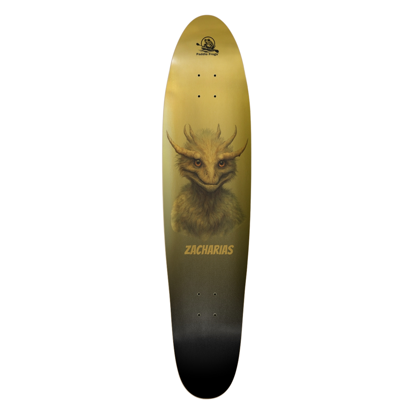 Zacharias | 40.5" Gold Longboard skateboard | Paddle Frogs™