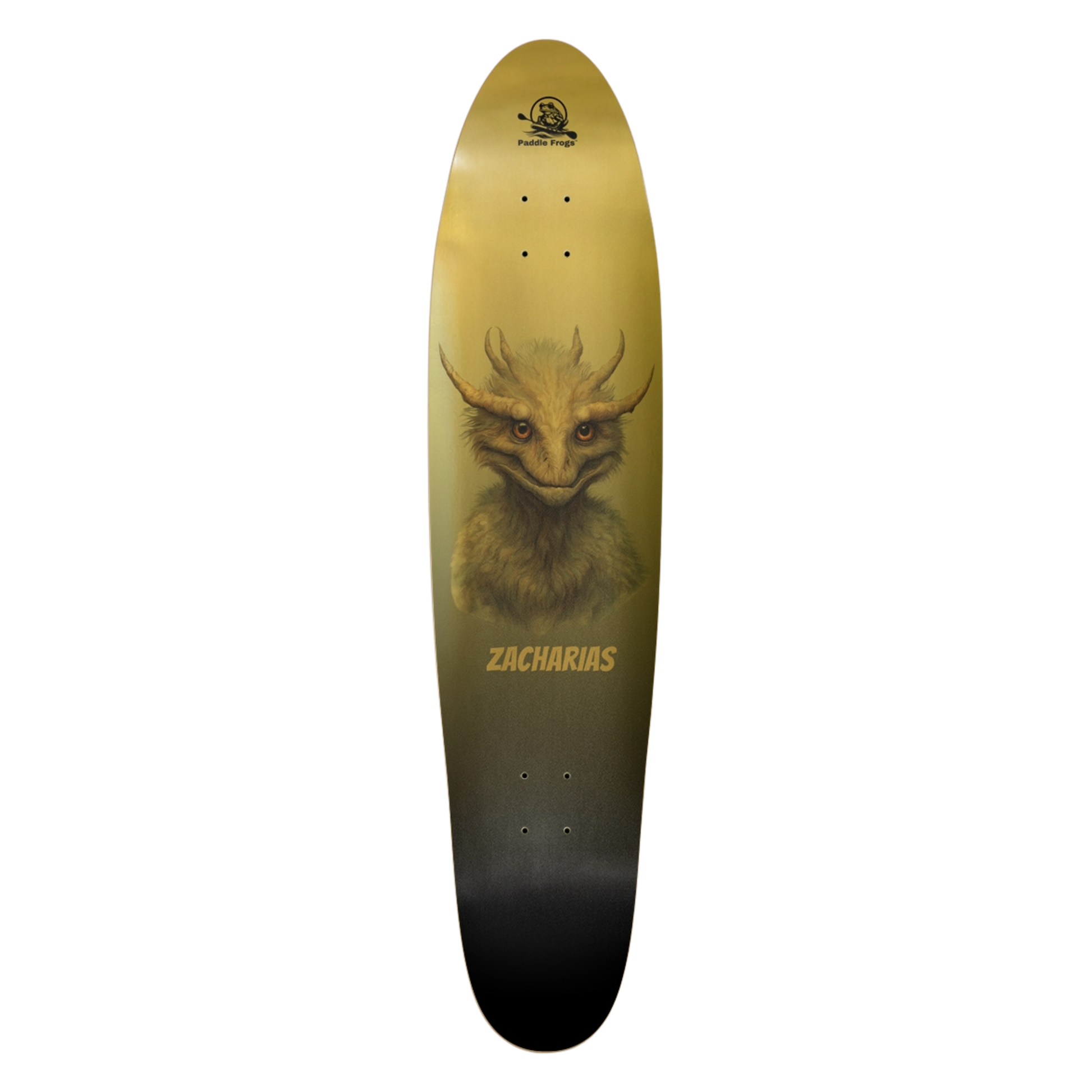 Zacharias | 40.5" Gold Longboard skateboard | Paddle Frogs™