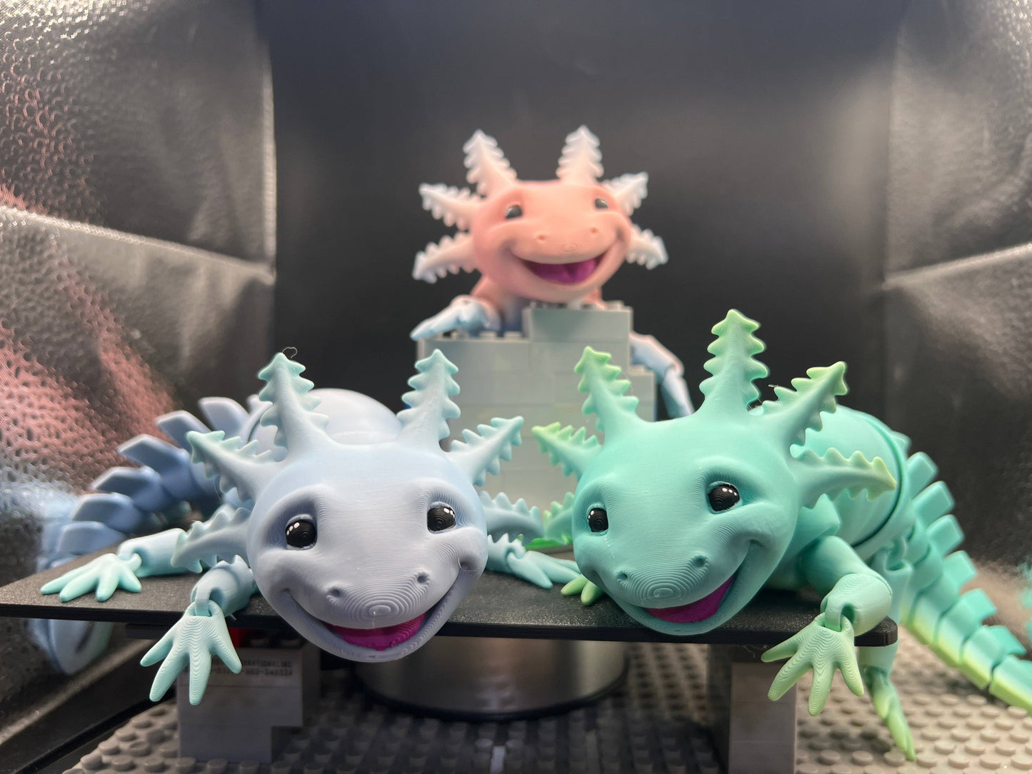 Adorable Axolotl Pocket Fidget Friend (with Colorful Play Scene)
