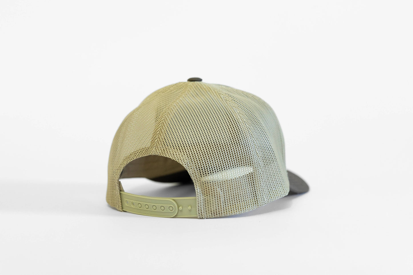 Go Outside Bigfoot Kills You Trucker Hat - Orange & Khaki