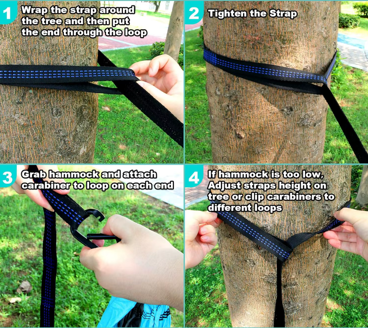 Lightweight Camping Hammock with Tree Straps | Single & Double