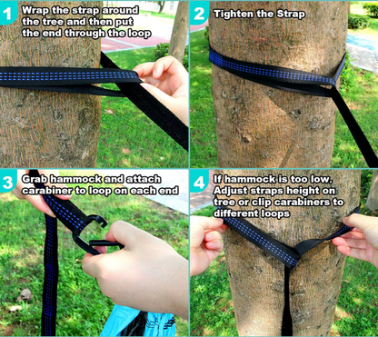 Lightweight Camping Hammock with Tree Straps | Single & Double