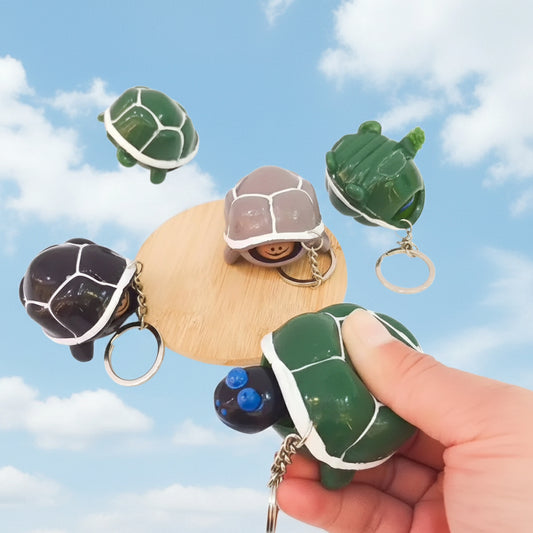 Turtle Pop-Out Sensory Fidget Back Pack Keychains