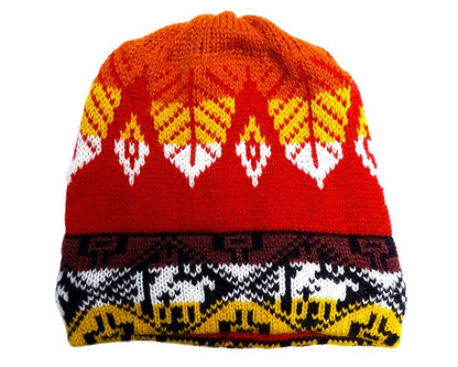 Multicolored Tribal Ethnic Design Winter Knit Beanie Hat