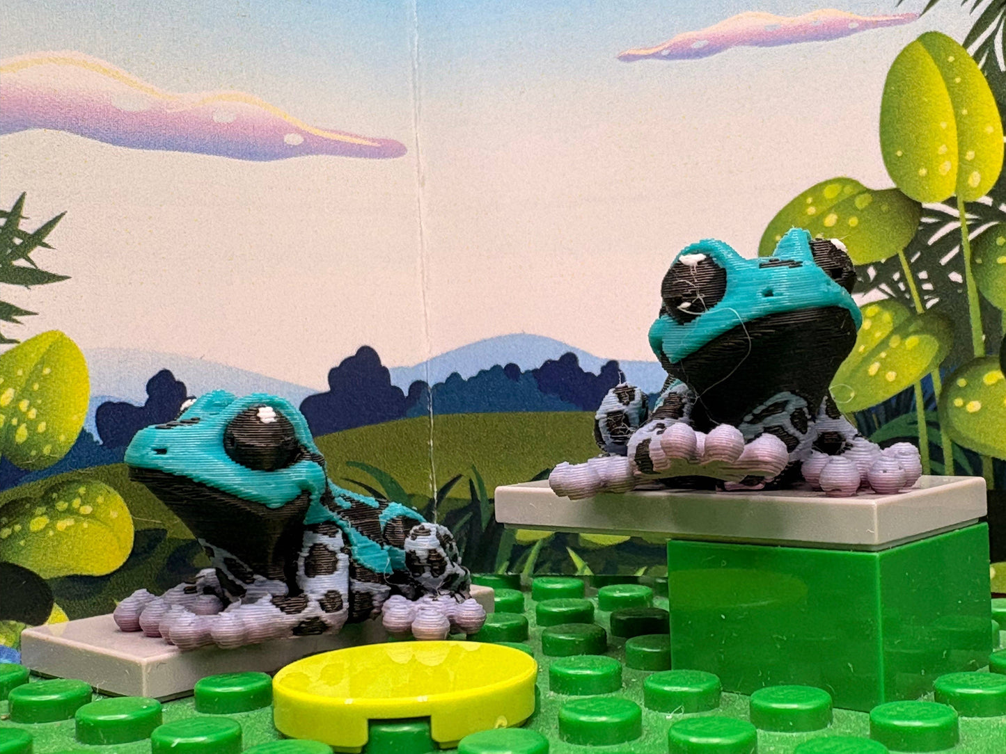 Vibrant Tree Frog Pocket Fidget Friend (with Colorful Play Scene)