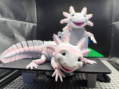 Adorable Axolotl Pocket Fidget Friend (with Colorful Play Scene)
