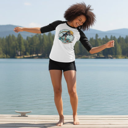 dancing at the kayak boat dock wearing Rottweiler Paddleboarding tee by Paddle Frogs