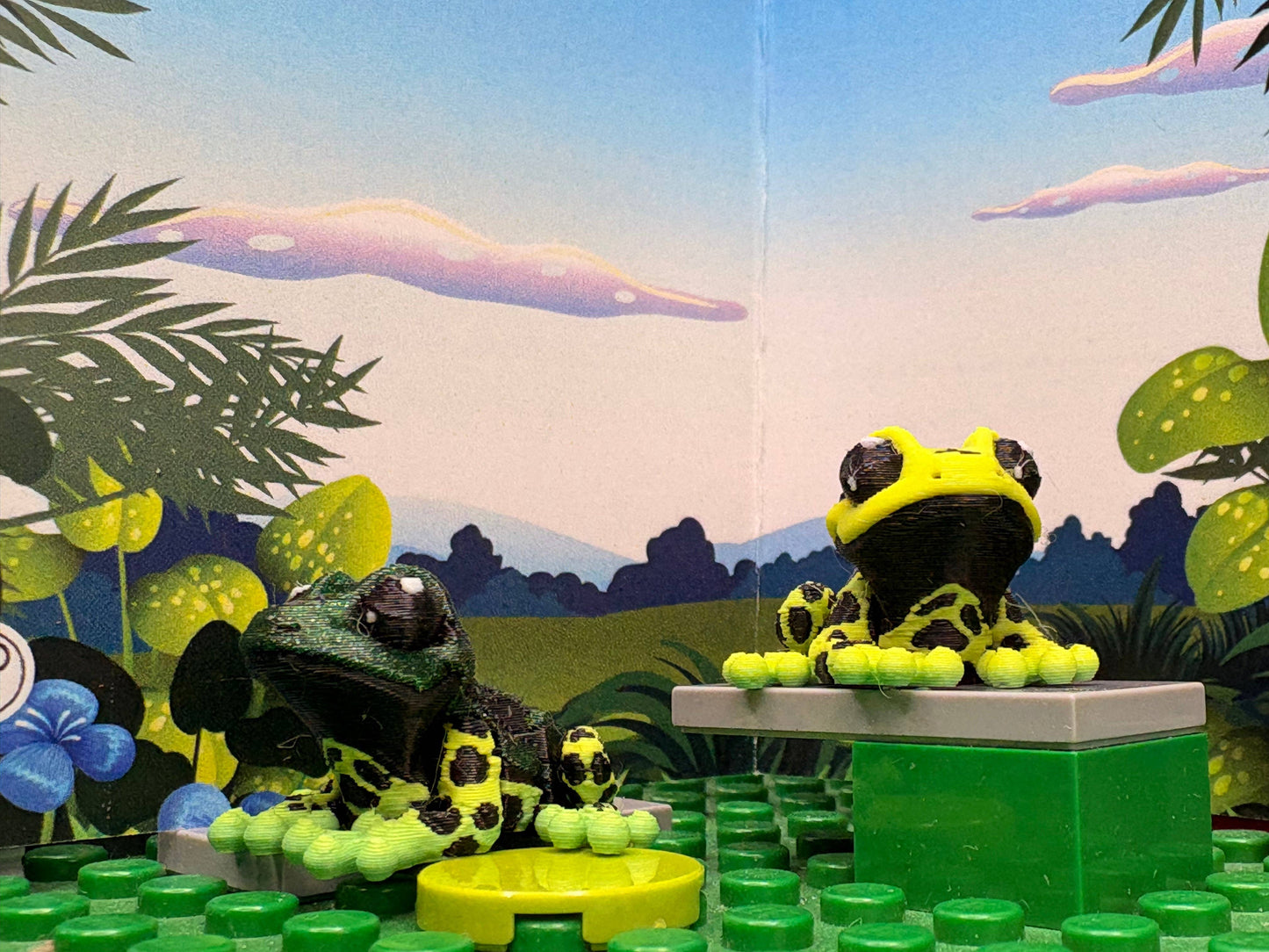Vibrant Tree Frog Pocket Fidget Friend (with Colorful Play Scene)