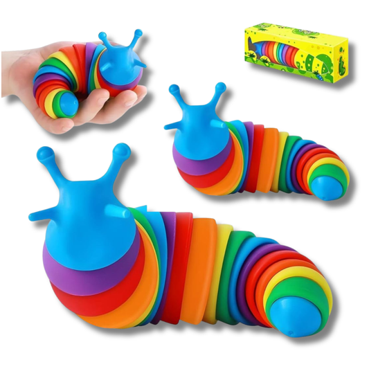 Rainbow Sensory 3D Fidget Slug Kids Toy