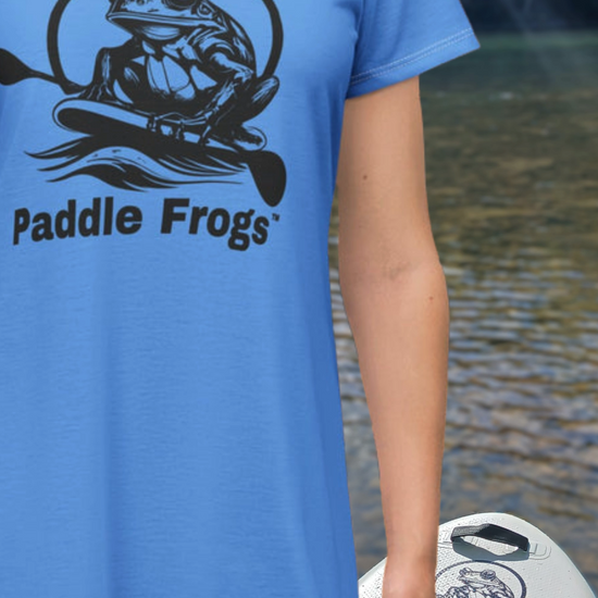 Your new Blue T-shirt Dress - Paddle Frogs Casual wear for summer comfort beach summer waterfall adventure dress