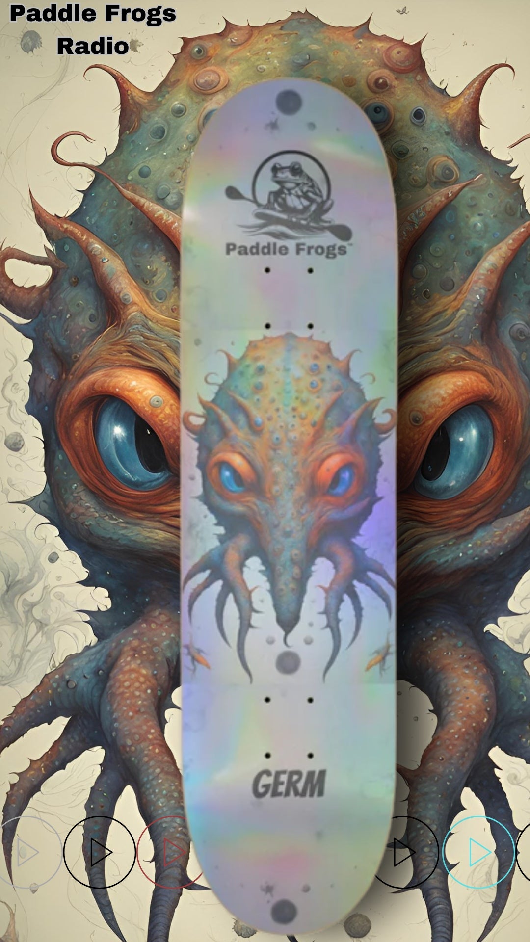 Germ Skateboard Deck | Paddle Frogs | 47sec Video - Pro skateboarding decks #music 