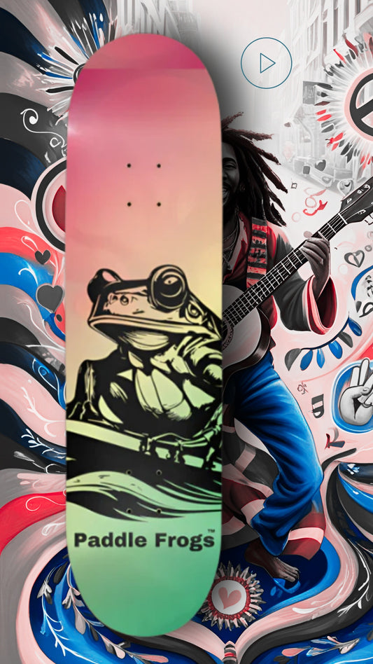 Paddle Frogs Radio, Iron Sharpening Iron, Reggae Style music | Skateboard Deck - Reggae Music skateboard deck 2 - Powerful stories in the world of Paddle Frogs Radio - Press the Buttons - Paddle Frogs Radio (1080 x 1920) Cover Art #music