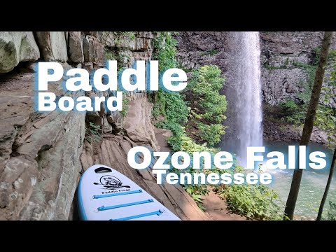 Paddle Board Ozone Falls Tennessee | the Divine Escape paddle board venture's the 110ft drop of roaring water in Rockwood Tennessee  