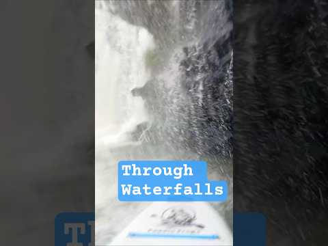 Through Waterfalls | The Divine Escape paddle board rips through the powerful current of a waterfall. Potter's Falls in Wartburg TN 